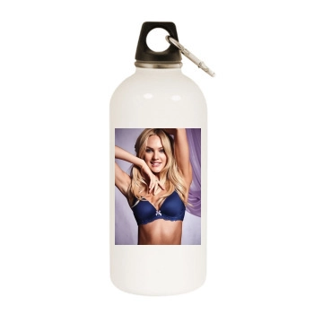 Candice Swanepoel White Water Bottle With Carabiner