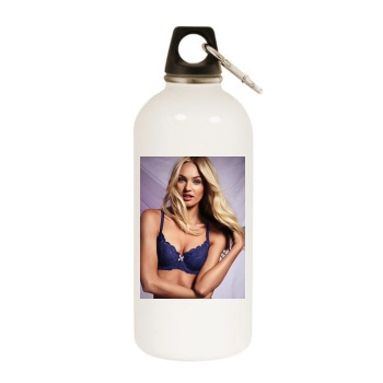 Candice Swanepoel White Water Bottle With Carabiner