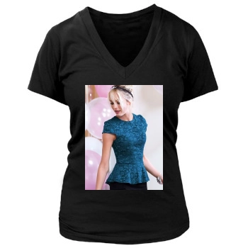 Candice Swanepoel Women's Deep V-Neck TShirt