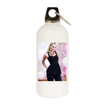 Candice Swanepoel White Water Bottle With Carabiner