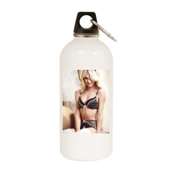 Candice Swanepoel White Water Bottle With Carabiner