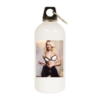 Candice Swanepoel White Water Bottle With Carabiner