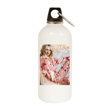 Candice Swanepoel White Water Bottle With Carabiner