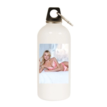 Candice Swanepoel White Water Bottle With Carabiner