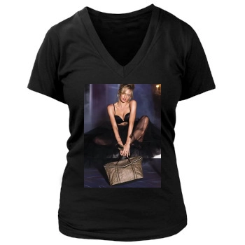 Candice Swanepoel Women's Deep V-Neck TShirt