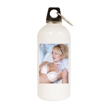 Candice Swanepoel White Water Bottle With Carabiner