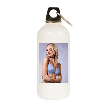 Candice Swanepoel White Water Bottle With Carabiner