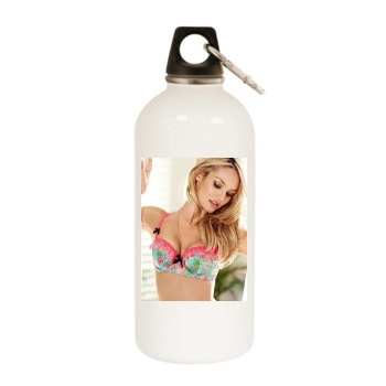 Candice Swanepoel White Water Bottle With Carabiner