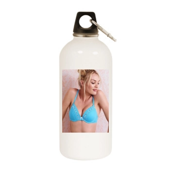 Candice Swanepoel White Water Bottle With Carabiner