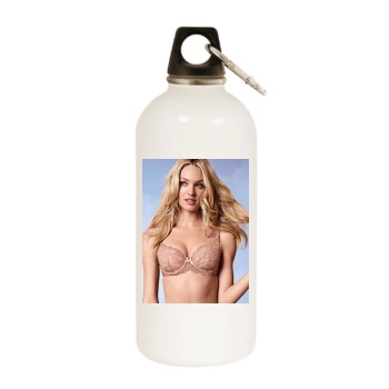 Candice Swanepoel White Water Bottle With Carabiner