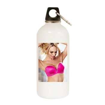 Candice Swanepoel White Water Bottle With Carabiner