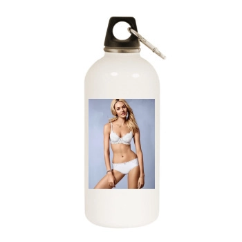 Candice Swanepoel White Water Bottle With Carabiner