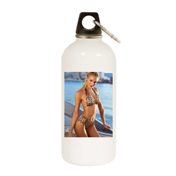 Candice Swanepoel White Water Bottle With Carabiner