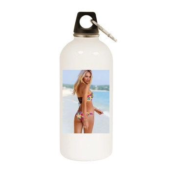 Candice Swanepoel White Water Bottle With Carabiner