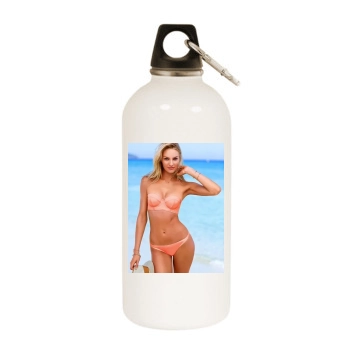 Candice Swanepoel White Water Bottle With Carabiner