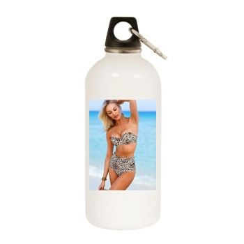 Candice Swanepoel White Water Bottle With Carabiner