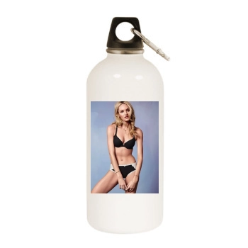 Candice Swanepoel White Water Bottle With Carabiner