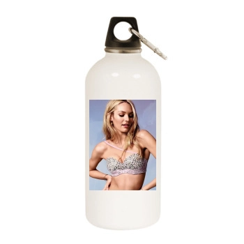 Candice Swanepoel White Water Bottle With Carabiner