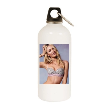 Candice Swanepoel White Water Bottle With Carabiner