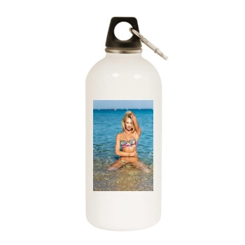 Candice Swanepoel White Water Bottle With Carabiner