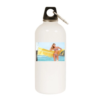 Candice Swanepoel White Water Bottle With Carabiner