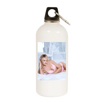 Candice Swanepoel White Water Bottle With Carabiner