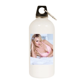 Candice Swanepoel White Water Bottle With Carabiner