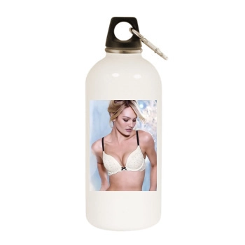 Candice Swanepoel White Water Bottle With Carabiner