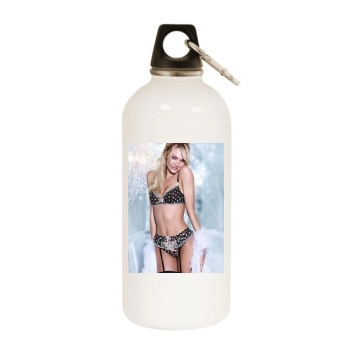 Candice Swanepoel White Water Bottle With Carabiner