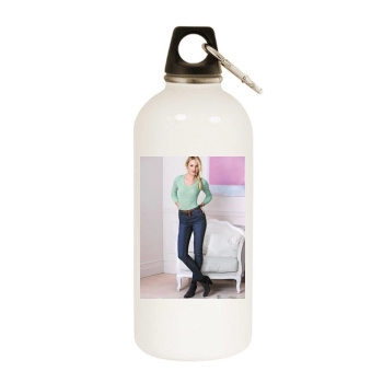 Candice Swanepoel White Water Bottle With Carabiner