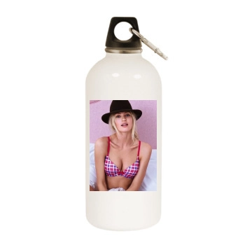 Candice Swanepoel White Water Bottle With Carabiner