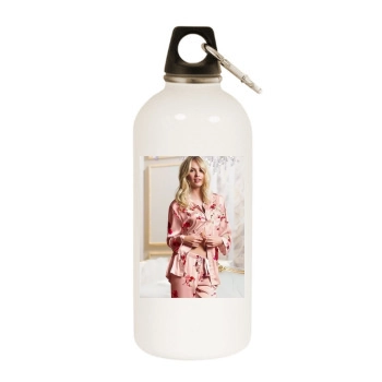 Candice Swanepoel White Water Bottle With Carabiner