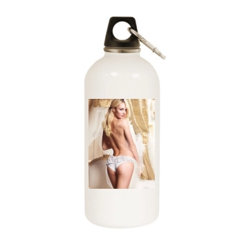 Candice Swanepoel White Water Bottle With Carabiner