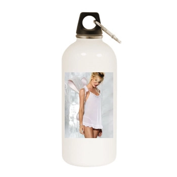 Candice Swanepoel White Water Bottle With Carabiner