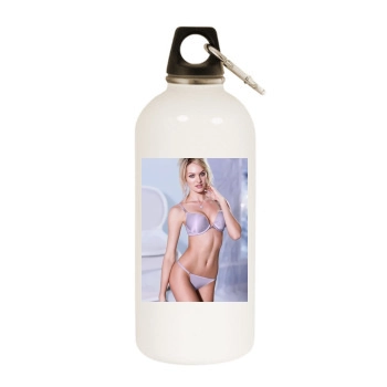 Candice Swanepoel White Water Bottle With Carabiner