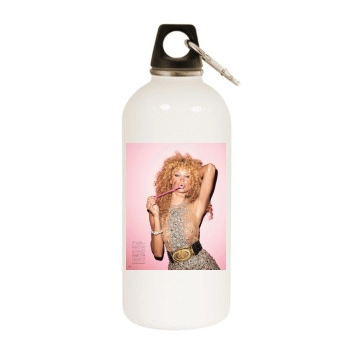 Candice Swanepoel White Water Bottle With Carabiner