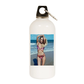 Candice Swanepoel White Water Bottle With Carabiner