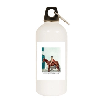 Candice Swanepoel White Water Bottle With Carabiner