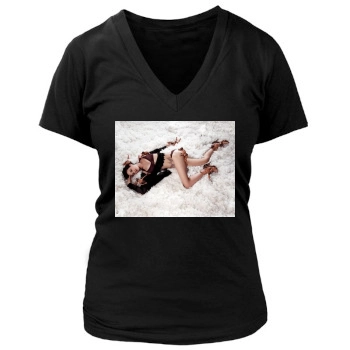 Asia Argento Women's Deep V-Neck TShirt