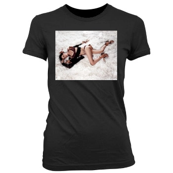 Asia Argento Women's Junior Cut Crewneck T-Shirt