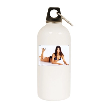 Asia Argento White Water Bottle With Carabiner