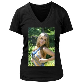 Carmen Electra Women's Deep V-Neck TShirt