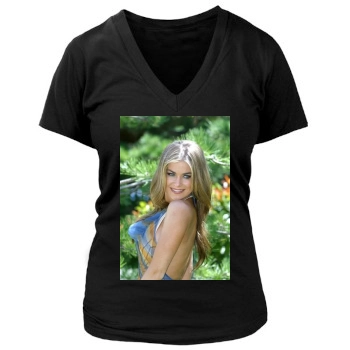 Carmen Electra Women's Deep V-Neck TShirt