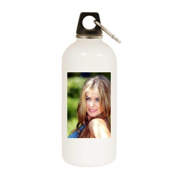 Carmen Electra White Water Bottle With Carabiner