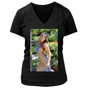 Carmen Electra Women's Deep V-Neck TShirt