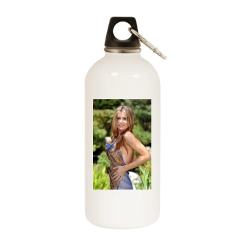 Carmen Electra White Water Bottle With Carabiner