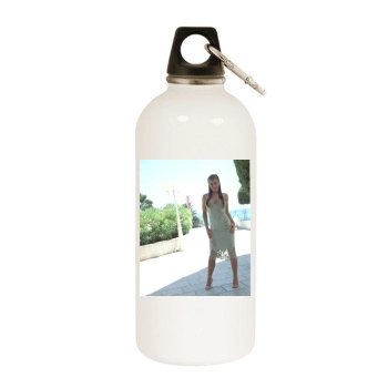 Carmen Electra White Water Bottle With Carabiner