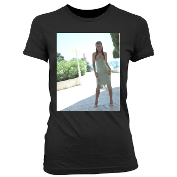 Carmen Electra Women's Junior Cut Crewneck T-Shirt