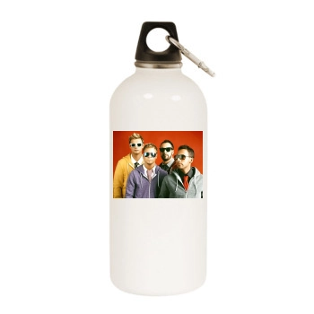 Backstreet Boys White Water Bottle With Carabiner