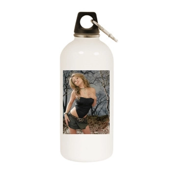 Carmen Electra White Water Bottle With Carabiner